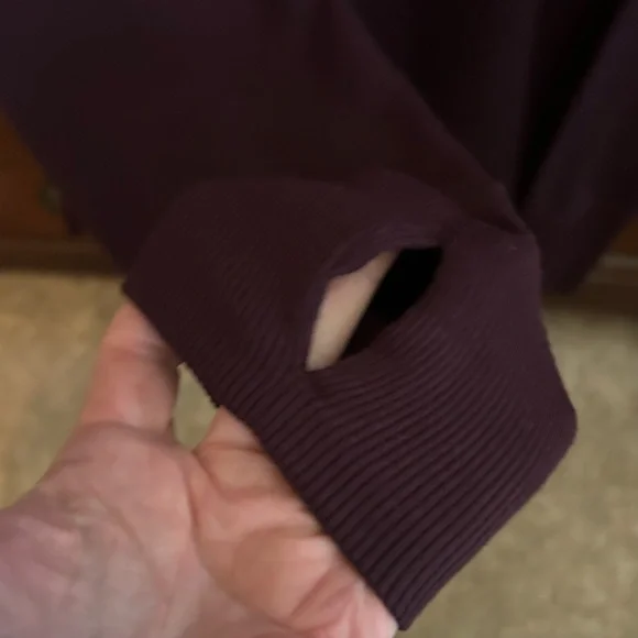 EUC Athleta Deep Purple Coaster Luxe Sweatshirt With Thumb holes,size Large-tall - Picture 13 of 15